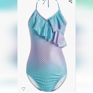 NWT AS ROSE RICH girls one piece ruffle bathing suit